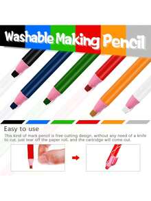EDCUEBE7 6/12pcs Sewing Marking Pencils, No-Cut Sewing Fabric Pencils, Tailor Marking And Tracing Tools, Sewing Accessories Set (Random Color) - No Reduction - View 5