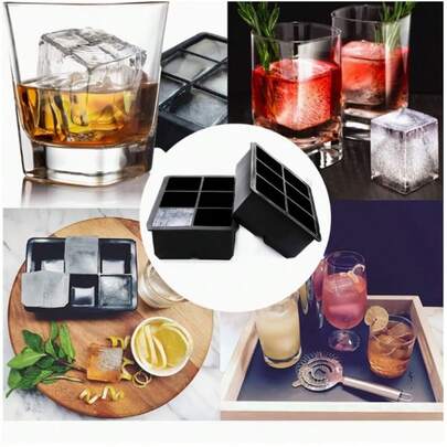 1 khay làm đá viên vuông lớn, có thể tái sử dụng, dùng cho rượu whisky và cocktail, hoàn hảo cho các bữa tiệc và quầy bar, vật dụng thiết yếu trong nhà bếp, khuôn đá silicon bền chắc để làm đá viên lớn, dụng cụ nhà bếp dễ sử dụng cho đồ uống, tuyệt vời cho ngày Quốc khánh, phòng tắm, massage da đầu, tựu trường, du lịch và cuộc sống hàng ngày, quà tặng ngày lễ cho gia đình và bạn bè.