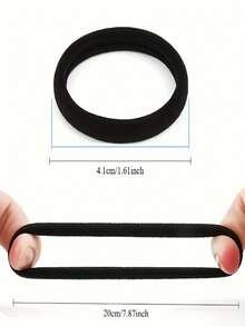 100 Pcs Jar Basic High Elastic Hair Ties Ponytail Holders For Girls - Black and White - View 5