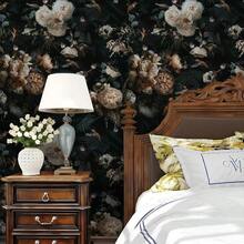 Rustic Rose Floral Furniture Renovation Decal, Waterproof Removable Self-Adhesive Wallpaper For Living Room, Kitchen, Bedroom Dorm, Vintage Aesthetic Decorative Plastic Surface Paper, Single Use Matte Finish - A - View 3