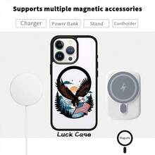Funda Mate Antigolpes Rígida halcón bandera estadounidense montañas bosque atardecer Borde Silicona Suave para iPhone 11 13 15 Pro mini Max Plus - Verde - Ver 7