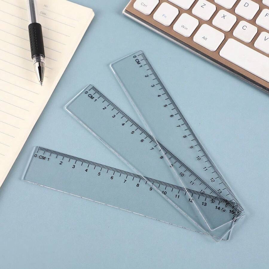 15cm Transparent Ruler With Metric And Inch Scales, Suitable For Students, Schools, Offices And Home Measurement Tool - Single Piece - View 1