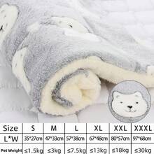 Estera de franela para mascotas, cama para perros y gatos, estera gruesa para dormir, manta para perros, estera para cachorros, gatitos, cama para perros pequeños y grandes JWPR - Una estrella blanca rosa - Ver 8