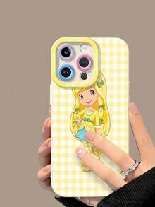 Funda para teléfono con personaje de Lemonade Girl - Compatible con Samsung, 12, 13, 14, 15 Pro, 14 Plus, 15, 16 Pro Max, 17, 17 Pro, 17 Pro Max y 17 Air.Cuenta con material TPU para protección antideslizante y contra caídas; un diseño de funda para teléfono elegante, estético y atractivo.Un regalo perfecto para usted, su familia, sus amigos o su pareja. - Negro - Ver 4