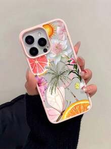 Vibe Tropical de Verano, Cítricos y Playa - Esta elegante funda para teléfono es compatible con Samsung, Apple, Transsion y Honor.Hecho de silicona TPU, ofrece protección contra golpes y caídas y una sensación superior al tacto.Es un regalo ideal para familiares, amigos y seres queridos, y una elección perfecta para el Día de San Valentín y las fiestas de fin de año. - Rosa - Ver 3