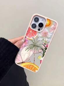 Vibe Tropical de Verano, Cítricos y Playa - Esta elegante funda para teléfono es compatible con Samsung, Apple, Transsion y Honor.Hecho de silicona TPU, ofrece protección contra golpes y caídas y una sensación superior al tacto.Es un regalo ideal para familiares, amigos y seres queridos, y una elección perfecta para el Día de San Valentín y las fiestas de fin de año. - Rosa - Ver 4