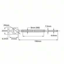 2 METER DIY BALUSTRADE STEEL WIRE RUN - BALL SYSTEM - STAINLESS STEEL - Multicolor - View 3