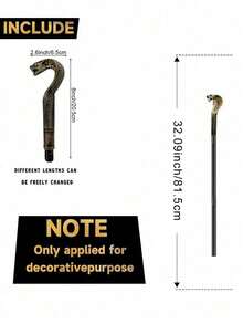 1pc Spooktacular Creations Cobra Snake Eye Scepter, Pharaoh's Wand, Wizard Staff, Costume Accessory, Egyptian Style, Halloween, Cosplay, Stage Performance - Multicolor - View 14