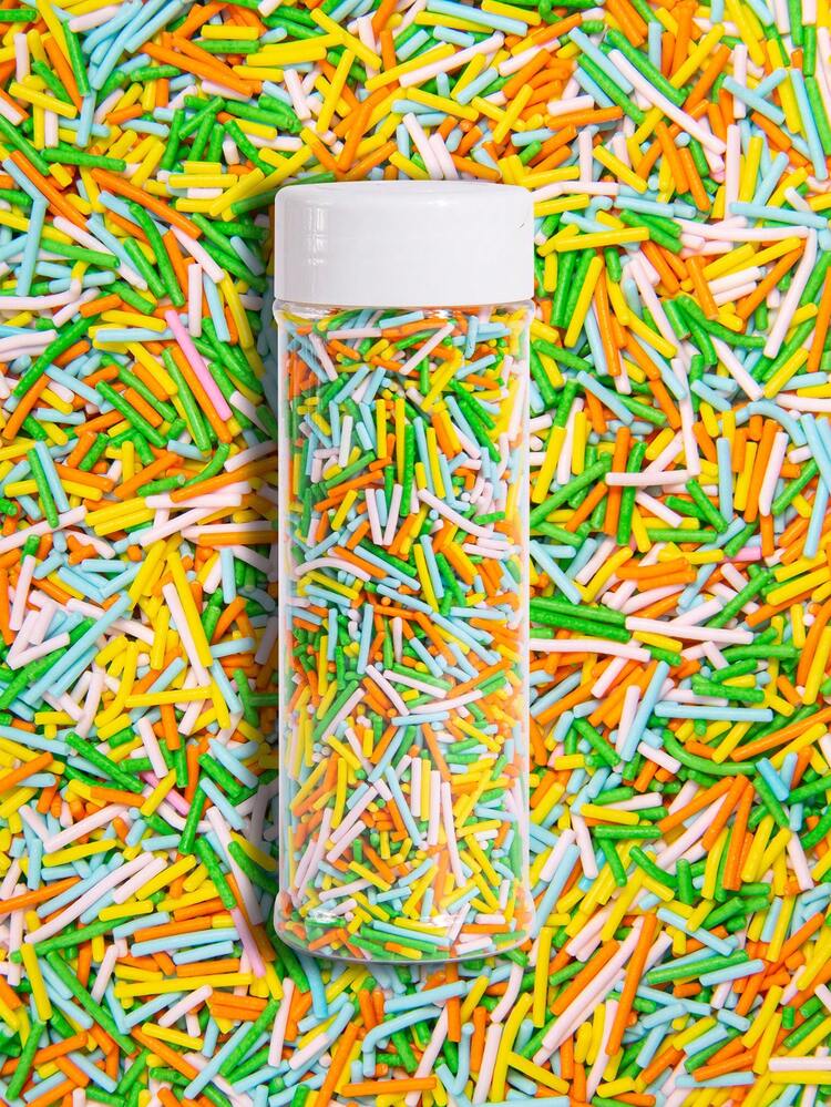 100g/3.53oz Rainbow Jimmies Sprinkles, Rainbow Sprinkles For Cake Decorating Edible Sprinkle Mix For Baking, Ice Cream Toppings, Cupcakes, Cookies, Donuts.For Decoration Only,Not Edible. - View 8