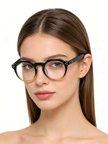 1副女士休闲复古方形黑色时尚平底眼镜，适合日常佩戴和街拍 - 多色 - 查看 7