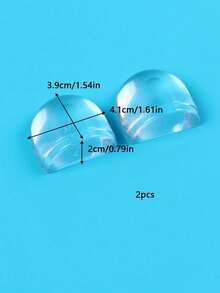 6pcs Transparent Waterproof Odorless Wedge Pads, Multi-Functional Rubber Textured Design For Leveling Furniture, Adjusting Uneven Doors And Floors, Hard Surface Pads, And Stackable Door Stops. - Multicolor - View 9