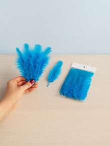 Blue Chicken Feather. - Blue - View 3
