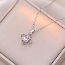 Bộ 3 mặt dây chuyền hình trái tim rỗng đính đá Zirconia tinh tế. - Nhiều màu - Xem 8