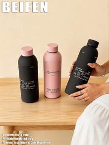 1 bình nước 500ml/17oz dòng Starry Shining, cốc miệng nhỏ, bình giữ nhiệt hai lớp bằng thép không gỉ, bình chân không, thích hợp cho du lịch & hoạt động ngoài trời, văn phòng, phòng tập thể dục, đi làm, cốc cà phê, cốc đáy phẳng, cốc trên xe hơi, đồ uống dùng được cả bốn mùa, quà tặng tựu trường, quà sinh nhật, quà tặng ngày lễ. - Nhiều màu - Xem 2