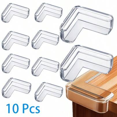 10/20 Piezas Protectores de esquina de silicona transparente con adhesivo acrílico resistente para muebles contra esquinas afiladas