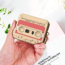 KOREDA Compatible con Samsung Galaxy Buds 3 Case y Galaxy Buds 3 Pro Case Diseño Lindo de Cinta de Casete Funda Protectora de Silicona Suave con Cordón para Mujeres y Hombres Polvo de Canela - Canela en polvo - Ver 2