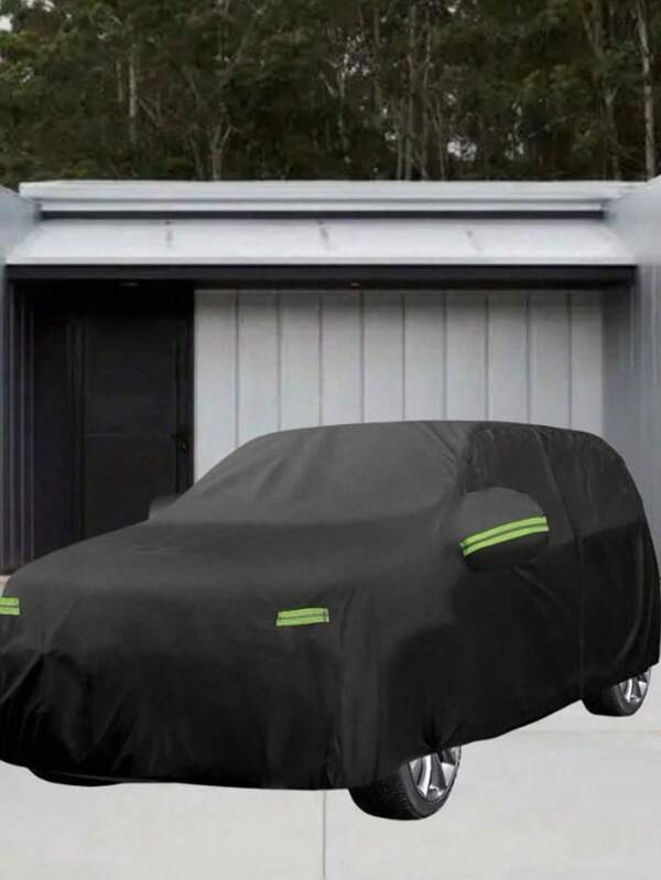 190T Car Cover, SUV Car Cover Waterproof Outdoor Car Cover Suitable For All-Weather Sun, Snow, Rain Protection, Fit For SUV, Outdoor Car Snow, Rain, UV Protection - Premium Full Car Exterior Cover With Reflective Strips And Windproof Strap