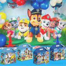 Paw Patrol 12件套时尚礼盒套装，经典英雄人物印花纸盒，非常适合生日派对、礼品袋填充、节日礼物和主题活动包装。 - 彩色 - 查看 2
