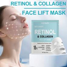 7片装10倍视黄醇胶原蛋白面膜，富含玻尿酸、维生素A、C、E，深层保湿，令肌肤更柔嫩、光滑、水润，提亮肤色，提供面部补水，面部护理面膜 - 數量 - 查看 6