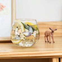 1 chiếc cốc thủy tinh hình mèo dễ thương, cốc thủy tinh hoạt hình hình chú mèo tròn trịa, cốc đựng nước ép và đồ uống lạnh, dung tích 270ml/320ml - Nhiều màu - Xem 11