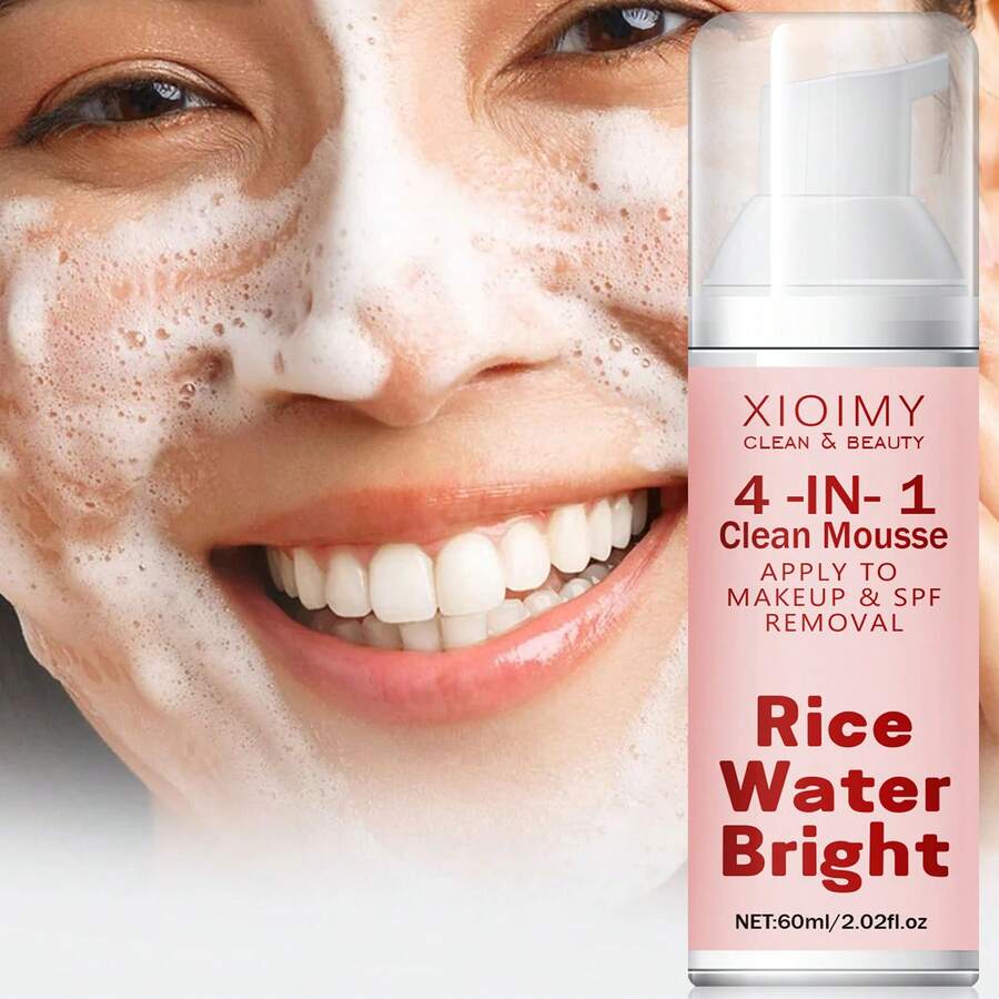 Xioimy 60毫升四效合一卸妆慕斯，深层清洁99%彩妆和防晒残留，蕴含大米提取物滋养肌肤，温和不刺激，卸妆+护肤双重功效 - 保濕 - 查看 1