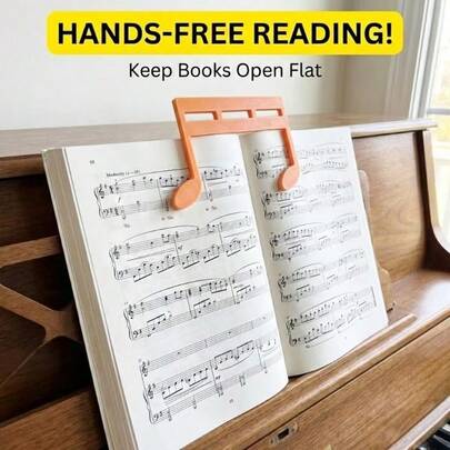 1 pieza Clip para partitura musical impreso en 3D, adecuado para piano, guitarra y violín - Fijación segura, lectura cómoda, regalo perfecto para amantes de la música (color aleatorio)