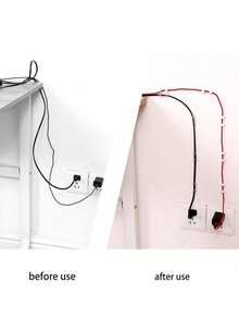 20pcs Cable Clips With Adhesive Base, Cable Management System For Home And Office, No Drilling Required, Won't Damage - Multicolor - View 7