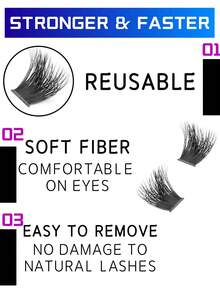 Fengxiu Eyelash Russian Lash Extensions Spikes Lash Individuals XZM150D Volume Eyelash Clusters D-Curly Lash Clusters Kit 8-16MM DIY Eyelash Extensions,3 Styles Lash Clusters Spike Lashes Individual Lash Clusters,Multi-Type Natural Look, Reusable Individual Segmented False Eyelashes Wispy&Ultra Soft DIY Eyelash Extension At Home - D - View 5