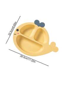 Plato dividido con forma de delfín de dibujos animados con cuchara, juego de vajilla - Multicolor - Ver 4