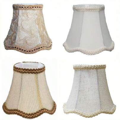 3 o 6 piezas de mini pantallas de lámpara, parte superior de 8 cm, parte inferior de 13 cm, altura de 12 cm, pantalla de lámpara con forma de burbuja, adecuada para fuentes de luz de bombilla puntiaguda, apta para lámparas de araña, apliques de pared y lámparas de mesa pequeñas.