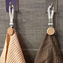 Woven Towel Clips, Multi-Functional Hanging Hooks For Bathroom Storage, Can Clip Socks, Towels Etc., Home Decor For Bathroom, Back To School Season - Multicolor - View 2