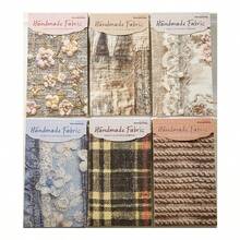 30pcs Beautiful Day Fabric Workshop Series Textured Paper, Cloth Pattern Decorative Scrapbook Paper For Journal Collage DIY Craft - A - View 5