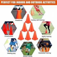 Inch Cones Sports, 24 Pack Orange Soccer Cones Agility Field Marker Plastic Traffic Training Cones Basketball Skating Drills Practice - Indoor And Outdoor Festive Events Obstacle Course - Orange, 7 Inch - Set Of 24 - View 5