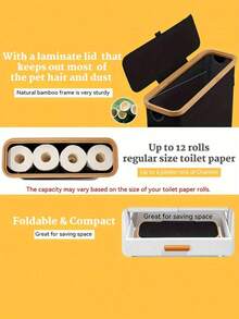 Bathroom Tissue Paper Storage Basket, Transparent Toilet Paper Holder, Bathroom Organizer Rack - Multicolor - View 4