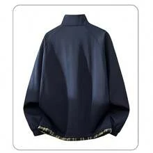 Men's Spring Casual Turndown Collar Jacket - Royal Blue - View 5