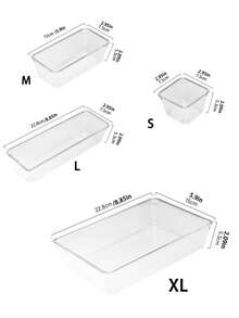 1pc Transparent Drawer Type Makeup Organizer Box, Vanity Desk Skincare Products Classified Storage Box, Perfume Lipstick Eyebrow Pencil Holder - Polka Dot Transparent - View 8