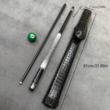 PU材質撞球桿收納包，雙隔層設計適用1/2支球桿，不對稱石紋圖案，5色可選 - 薄荷藍 - 查看 5
