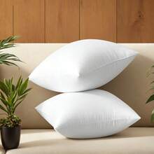1/2/4-Pack White Square Pillow Inserts, Soft And Fluffy Indoor Filling, Machine Washable With Hypoallergenic Properties, Modern European And American Style, Suitable For Sofa Beds And Hotel/Homestay Scenarios, Ideal For Home And Commercial Use As Sofa Cushions Or Bed Pillows, Perfect For Back, Stomach, Or Side Sleepers As A Down Alternative - 珍珠白 - 查看 5