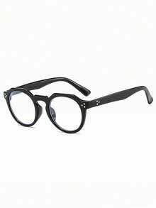 1副女士休闲复古方形黑色时尚平底眼镜，适合日常佩戴和街拍 - 多色 - 查看 3