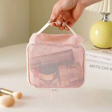 大容量网状化妆包，女士便携式网状化妆包，网状化妆品收纳袋 - 彩色 - 查看 6