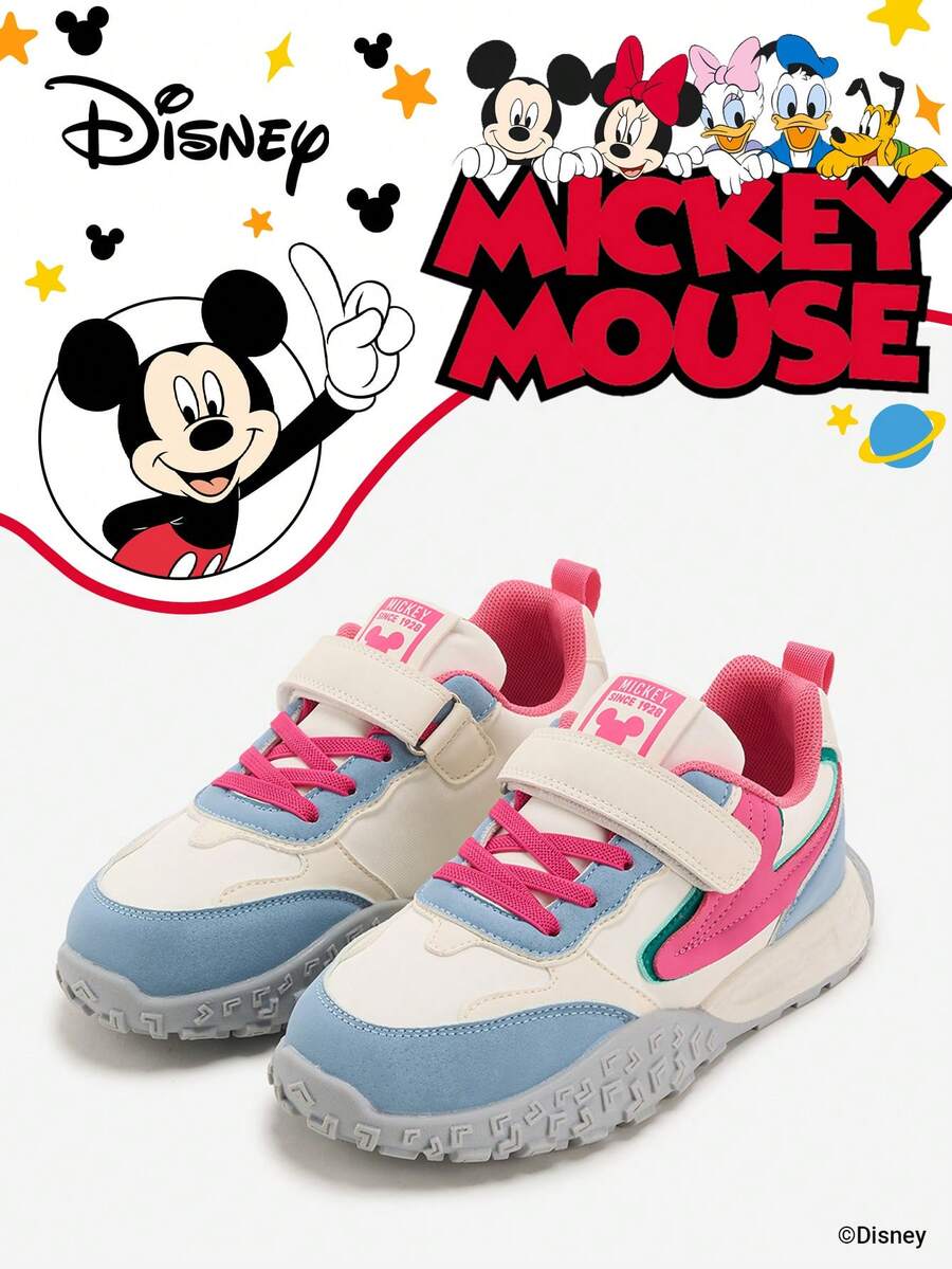 Disney 米奇官方授权联名款 | 一双儿童运动鞋，适合日常、节日、运动和户外活动穿着。穿着舒适贴合脚型，防滑、耐磨、透气。（男童运动鞋、男童板鞋、儿童运动鞋、女童运动鞋、女童板鞋） - 紅色 - 查看 1
