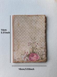 30pcs/Pack Vintage Rose Flower Asymmetrical Frame Decorative Paper, DIY Writable Decoration Scrapbooking Material - BQ1045 - Ver 6