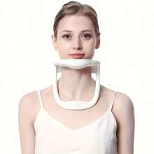 1 Adjustable Posture Neck Brace, Ergonomic Cervical Support Suitable For Office/Home Use, Adjustable Strap With Comfortable Design, Improves Neck And Shoulder Posture, Suitable For Desk Work And Screen Use, Back Posture Correction - [白色的] - 查看 2