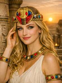 Gold Snake Goddess Headpiece, Suitable For Cosplay, Snake-Shaped Hair Accessory, Suitable For Parties, Weddings, Daily Life, Work, Vacation, Halloween And Other Festivals, Also A Exquisite Gift - Multicolor - View 2