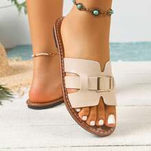 Dép lê đi biển kiểu dáng thường ngày mới năm 2026 - Màu be - Xem 12