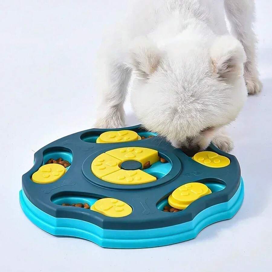 Dog Puzzle Toys Slow Feeder Interactive Increase Puppy IQ Food Dispenser Slowly Eating NonSlip Bowl Pet Cat Dogs Training Game - B-Red - 查看 1