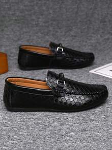 Giày lười nam, giày moccasin, giày thuyền casual, giày ống rộng, giày vải đế mềm, giày bệt, giày tây đen (Kích thước nhỏ và hẹp, vui lòng đặt lớn hơn một cỡ) - màu đen - Xem 6