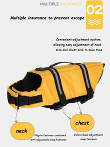 1 pieza Chaleco salvavidas para mascotas, ropa de natación para perros, adecuado para perros pequeños y medianos, atuendo de verano - Multicolor - Ver 10
