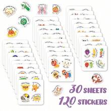 30款独特设计的儿童奖励贴纸，趣味卡通水果和动物贴纸，适合早教 - 彩色 - 查看 6