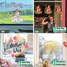 BRUP 1/3张 母亲节快乐 美人鱼妈妈和宝宝 窗贴 - 双面静电窗贴 - 彩色 - 查看 5